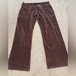Vintage GAP Chocolate Velour Womens Medium Stretch Pants Casual Sweatpants